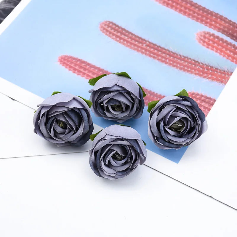 Silk Tea Rose Flower Heads 5/10 Pcs – Wedding & Home Décor Artificial Silk Flowers Babs 8 5 Pieces