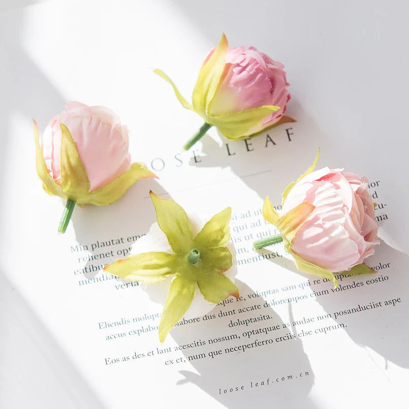 Silk Rose Flower Heads – Wedding, Wreath & DIY Decor (10–20 pcs) Artificial Silk Flowers Babs