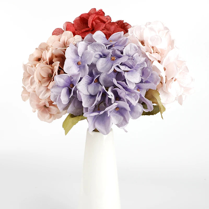 Vintage Silk Hydrangea Artificial Flowers for Home & Wedding Decor Artificial Silk Flowers Babs