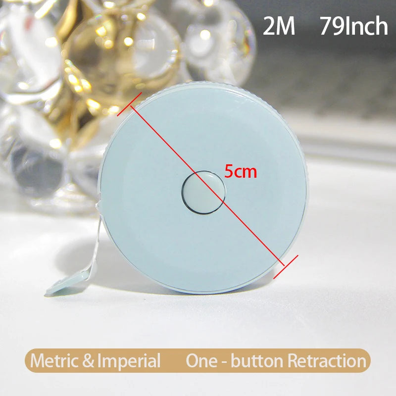 Mini Retractable Measuring Tape – Metric & Imperial, 1.5M Retractable Tape Measure Babs 2M 79Inch Blue