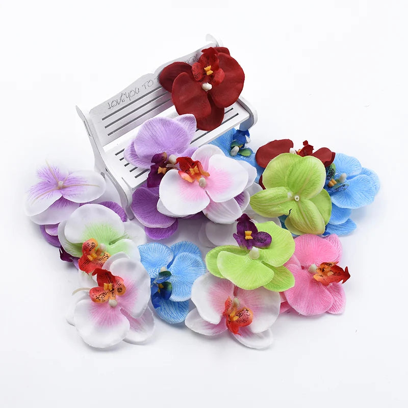 Artificial Silk Butterfly Orchid Flowers 30/60 Pcs | Home Decor Artificial Silk Flowers Babs