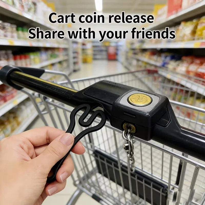 2Pcs Shopping Cart Token Keychain – Reusable Trolley Coin Tool Trolley Token Keychain Babs