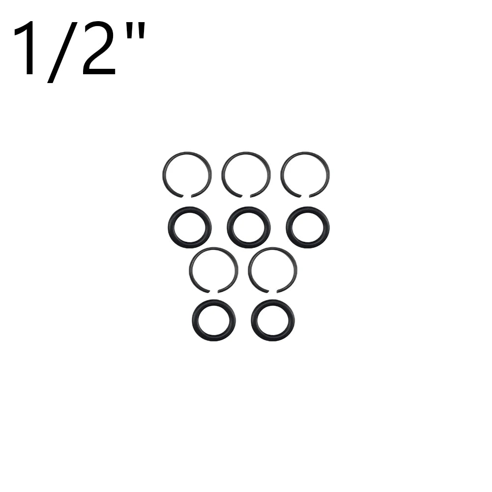 Impact Wrench Socket Retainer Rings with O-Ring – 5-Set Pack Impact Wrench Accessory Babs Red