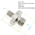 1/4" to 3/8" Double Male Screw Adapter for Tripod & Camera Camera Screw Adapter Babs A