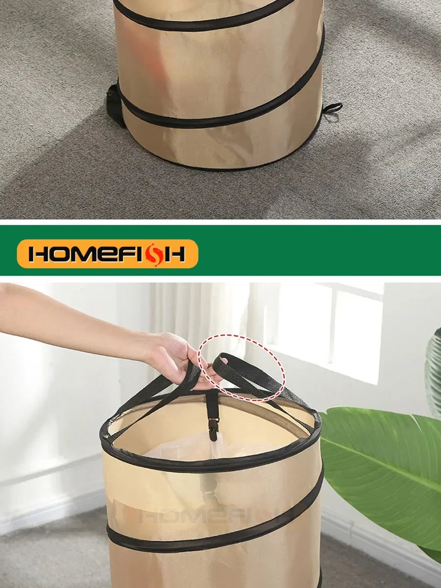Pop-Up Folding Trash Can – Portable Camping & Garden Bin Folding Trash Can Babs