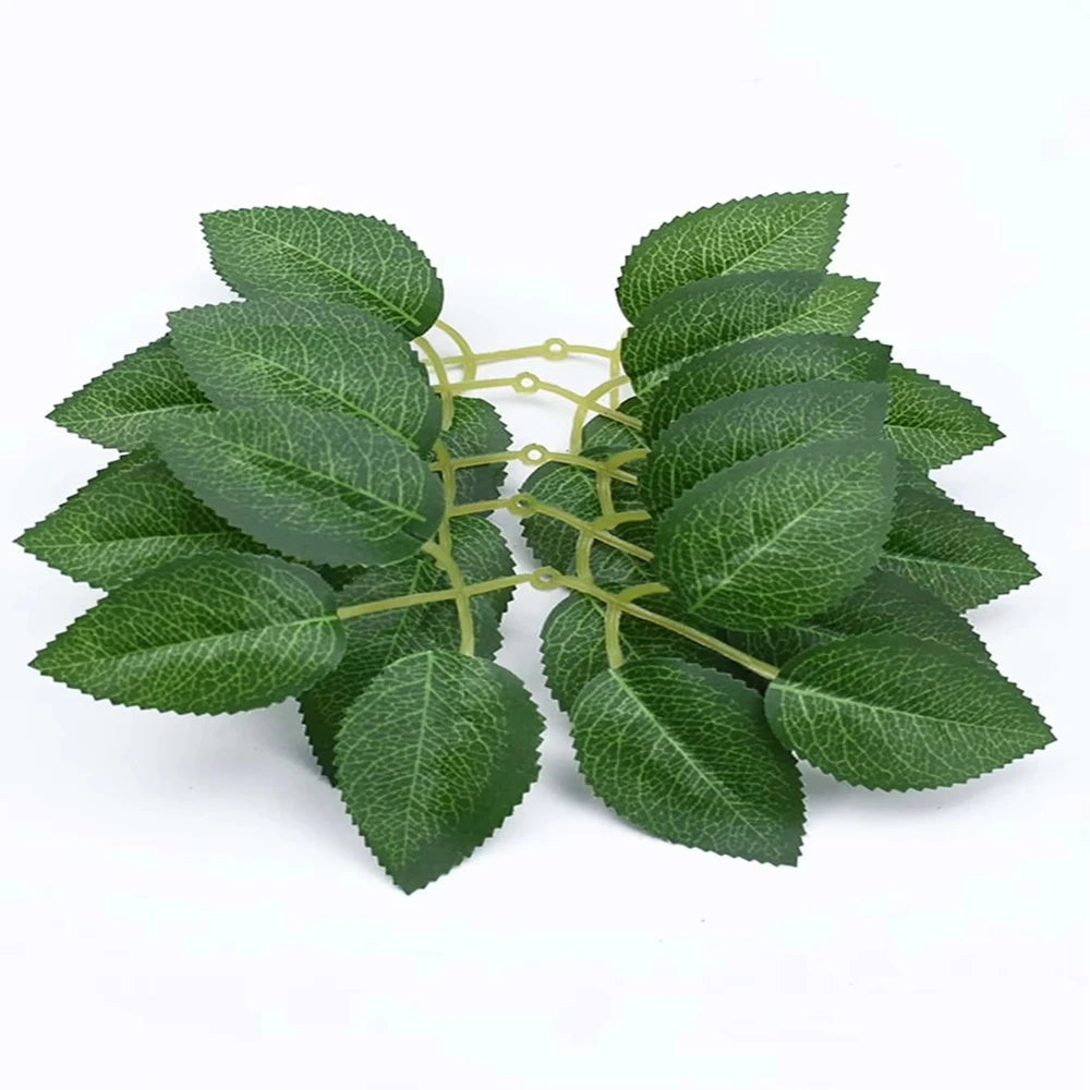 Artificial Silk Rose Leaves 50/100pcs – Wedding & DIY Decor Artificial Silk Leaves Babs