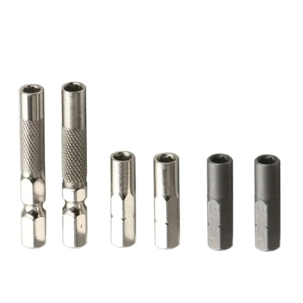 6-Pack 1/4" Hex to 4mm Bit Adapter Set | Carbon Steel Screwdriver Bit Adapter Babs