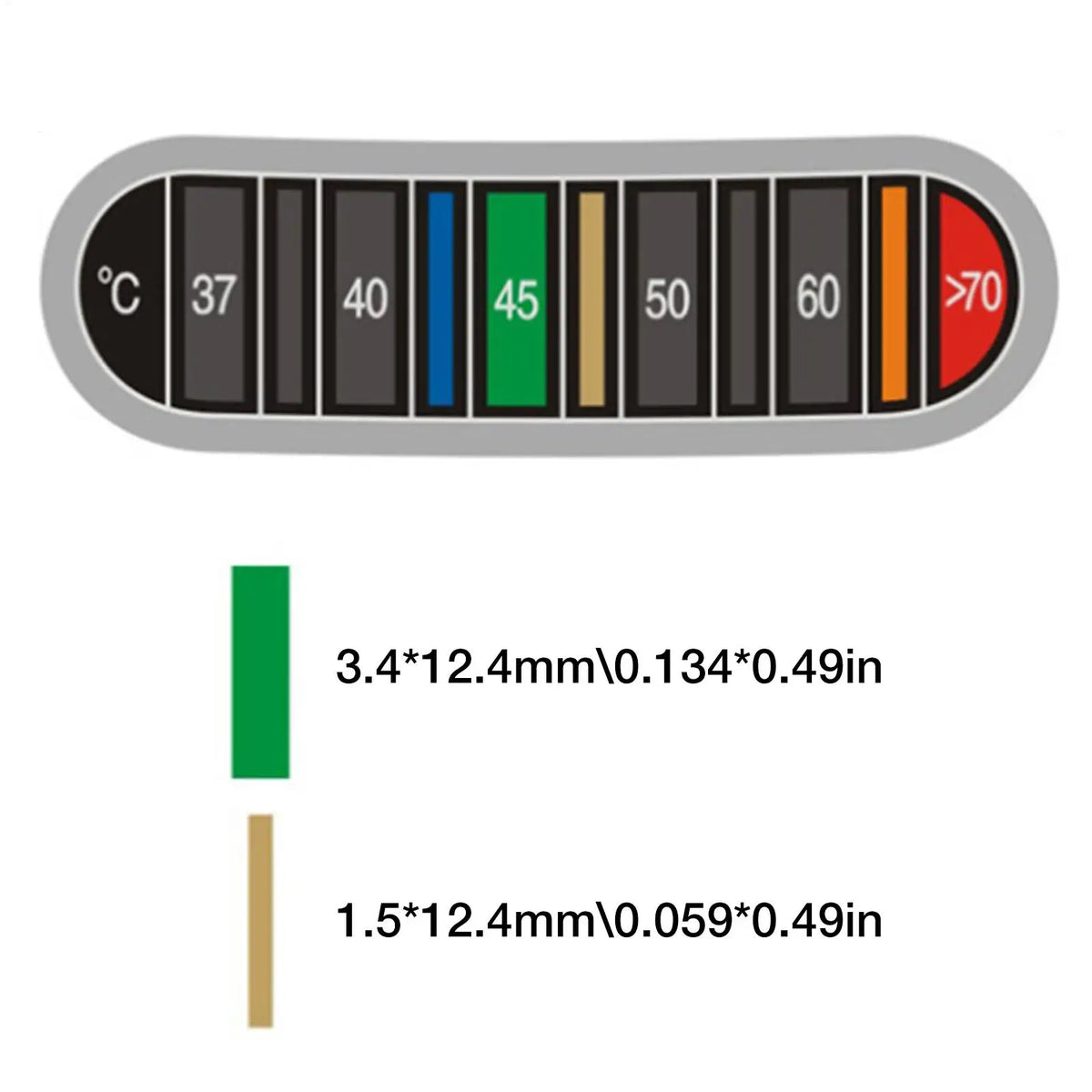 Color-Change Cup Thermometer Strip – 0°C to 70°C Kitchen Thermometer Strip Babs