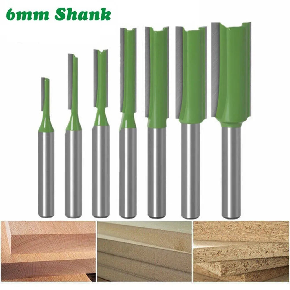 6mm Shank Wood Router Bit – Single & Double Flute Straight Cutter Wood Router Bit Babs