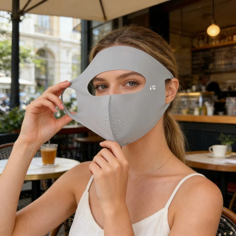UPF50+ Full Face Sun Mask – Cooling Breathable Facekini UV Face Sun Mask Babs