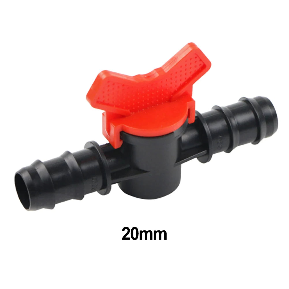 PP Ball Valve Connector for PE Pipe 16mm 20mm 25mm PN4 Drip Irrigation Valve Babs