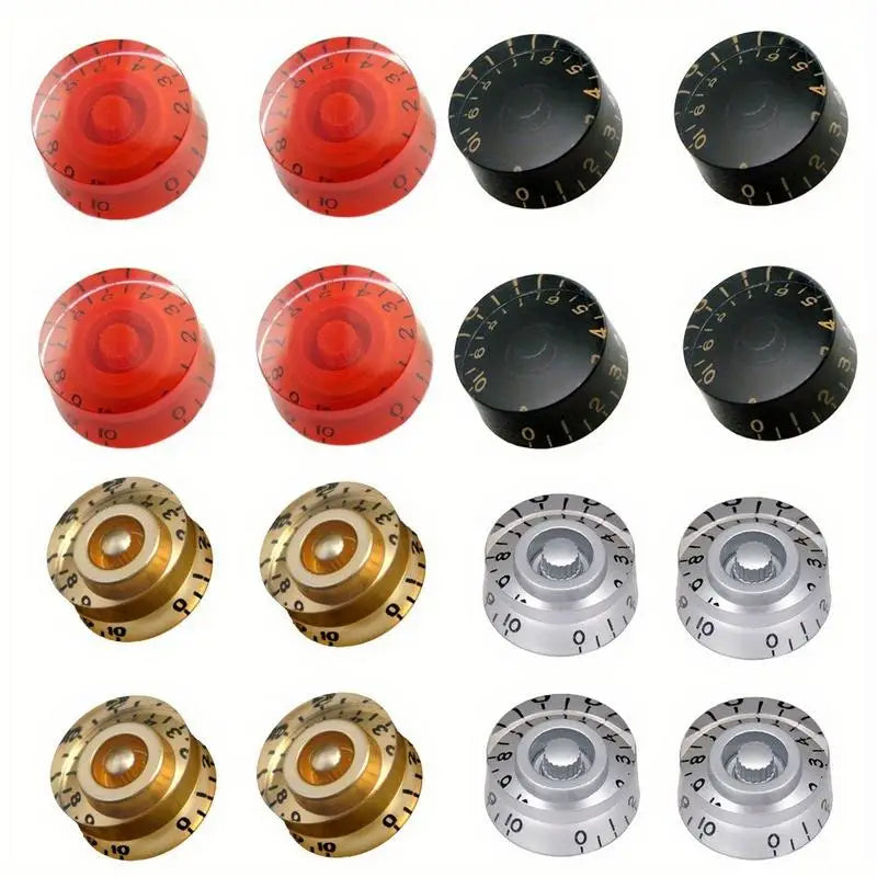 4pcs Electric Guitar Volume & Tone Knob Caps | ABS Plastic Guitar Knob Caps Babs