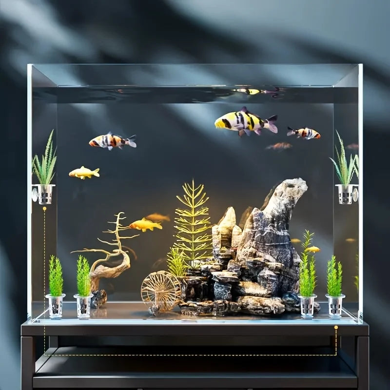 5-Pack Clear Aquarium Planting Cups with Suction Base Aquarium Planting Cups Babs