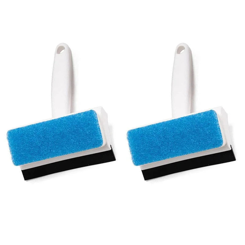 Double-Sided Glass Cleaning Brush & Bathroom Squeegee Bathroom Cleaning Brush Babs 2Pcs
