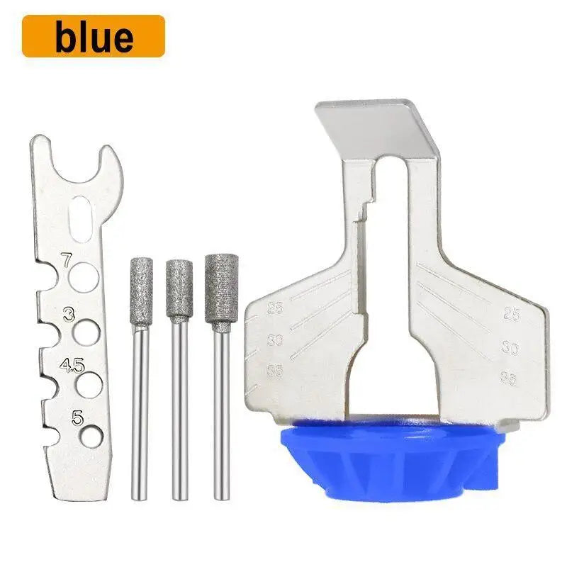 Electric Chainsaw Sharpening Kit – 5pc Grinding Tool Set Chainsaw Sharpening Kit Babs Blue