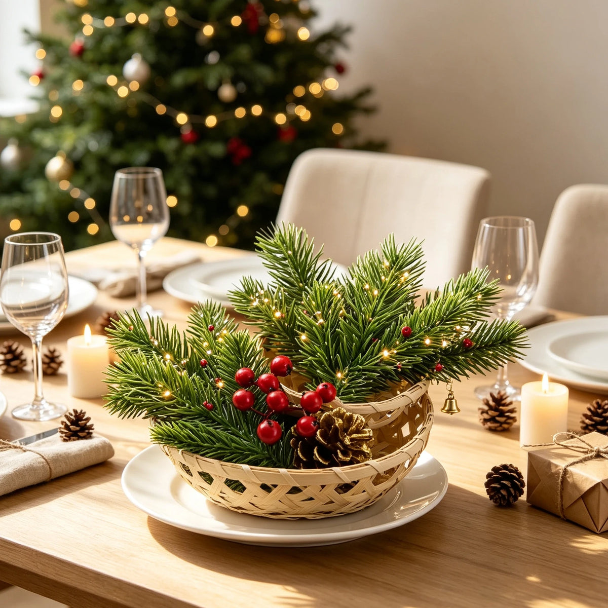 Artificial Pine Needle Sprigs for Christmas & Wedding Decor Artificial Pine Sprigs Babs