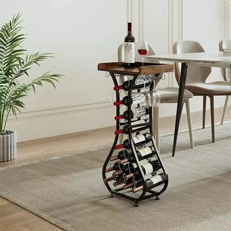 Luxury Floor Wine Rack | Modern Metal Grid Wine Stand Floor Wine Rack Babs