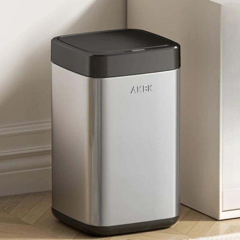 Smart Sensor Stainless Steel Trash Can with Lid – 12L Smart Sensor Bin Babs