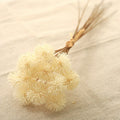 12pcs Artificial Pompon Mums Bouquet | Faux Fall Flowers Décor Artificial Flower Set Babs Milk White