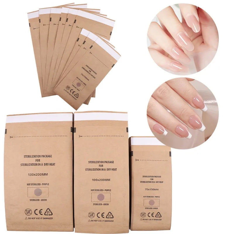 20pcs Self-Seal Nail Art Sterilization Pouches | Salon Tool Bags Nail Sterilization Pouches Babs