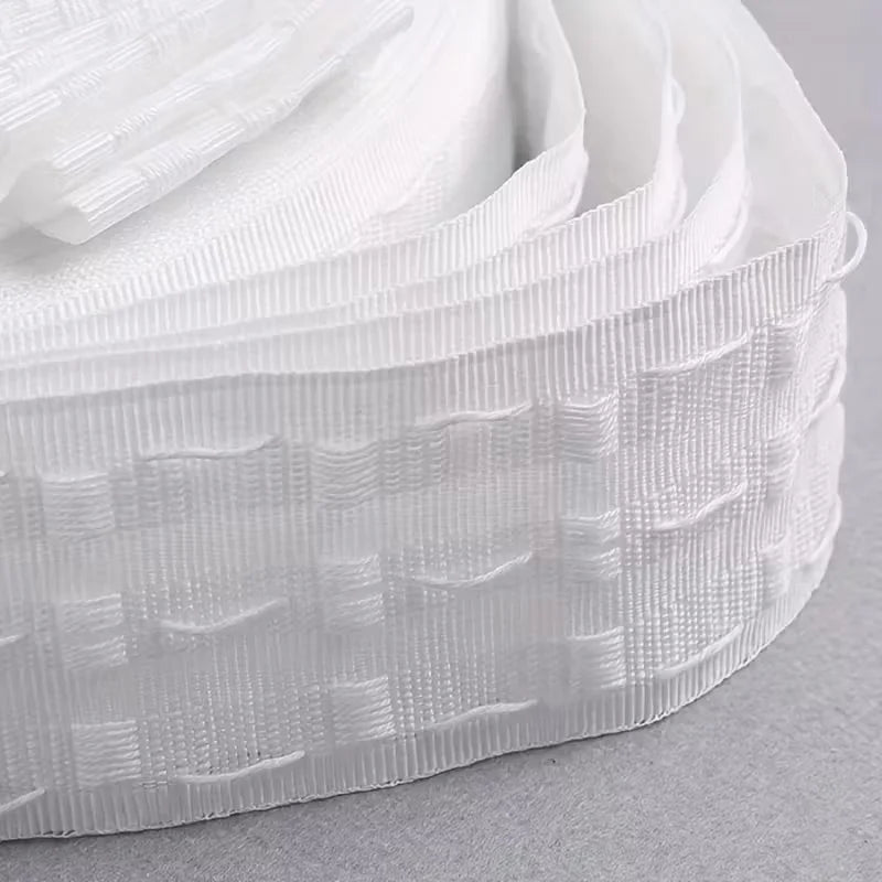 10M Curtain Hook Webbing Tape – Traditional Polyester Style Curtain Heading Tape Babs