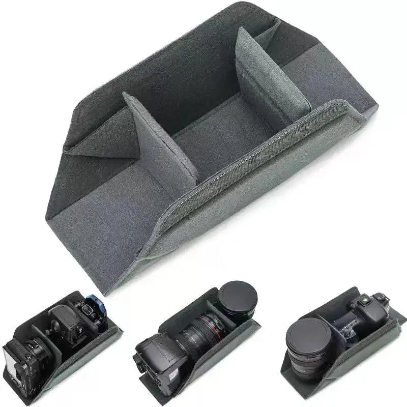 Foldable Camera Bag Insert | Padded DSLR Lens Liner with Dividers Camera Bag Insert Babs