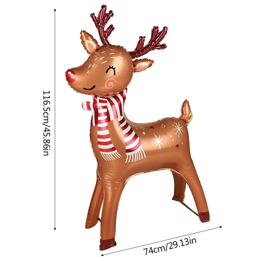 Large 3D Standing Elk Balloon – Christmas & New Year Decor Party Balloon Decoration Babs