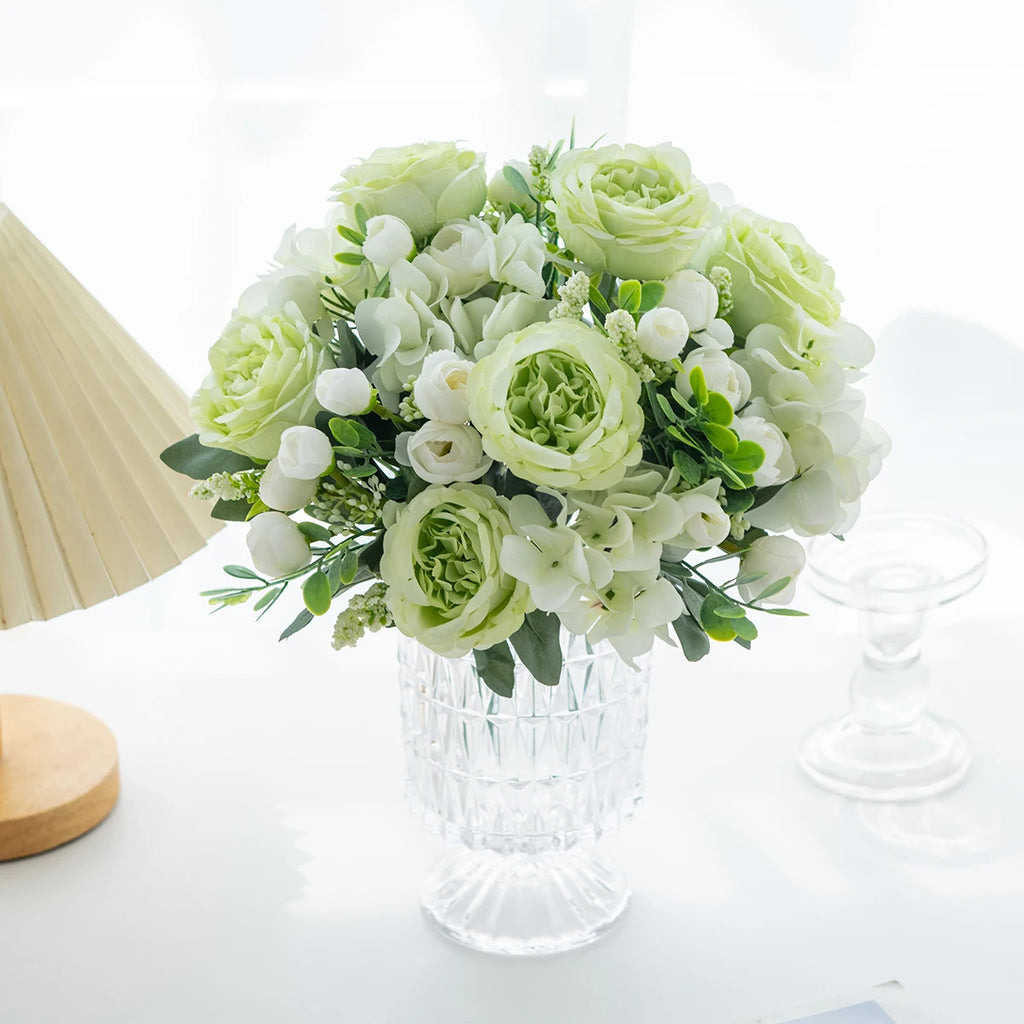 Silk Peony Hydrangea Artificial Flower Bouquet | Wedding Décor Artificial Flower Bouquet Babs