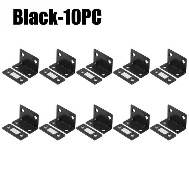 Magnetic Cabinet Door Closer – Self-Adhesive Catch Latch Magnetic Cabinet Latch Babs Black-10PC