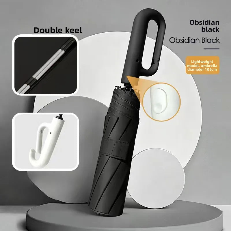 Automatic Folding Umbrella Windproof Waterproof – 60 Pack Folding Rain Umbrella Babs full-fiber 10K black
