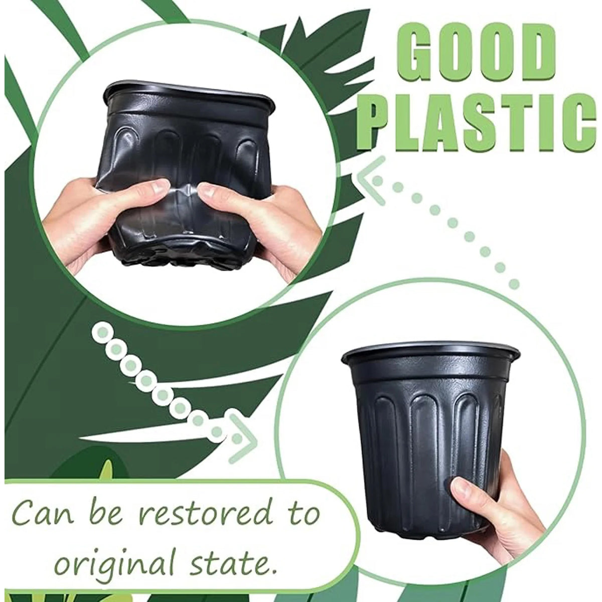 10-Pack 1 Gallon Flexible Nursery Pots with Drainage Holes Nursery Pots Babs