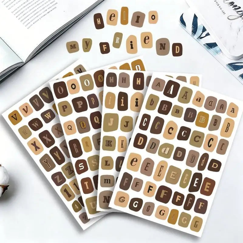 Vintage Retro Alphabet Letter Stickers for Scrapbooking & DIY DIY Craft Stickers Babs G