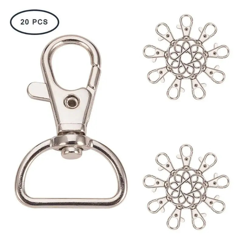 20pcs Metal Lobster Claw Swivel Clasps – Lanyard & DIY Crafts Jewelry Making Clasps Babs