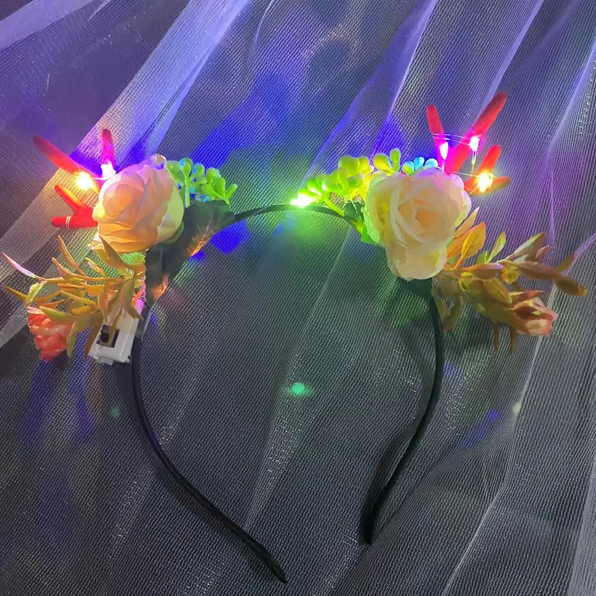 LED Christmas Reindeer Antlers Headband | Glowing Party Hoop LED Party Headband Babs 5