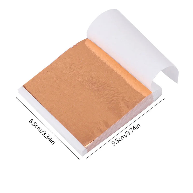 100Pcs Imitation Gold Foil Leaf Sheets – DIY Gilding & Nail Art Gold Foil Craft Sheets Babs E