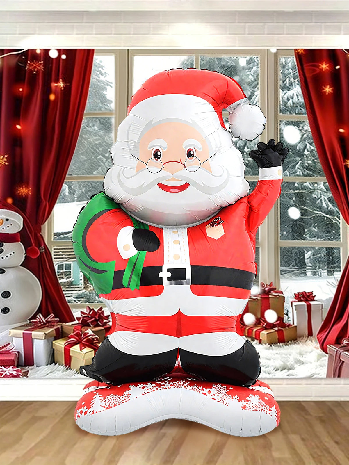 Standing Santa Claus Foil Balloon – Christmas Party Decor Holiday Foil Balloon Babs