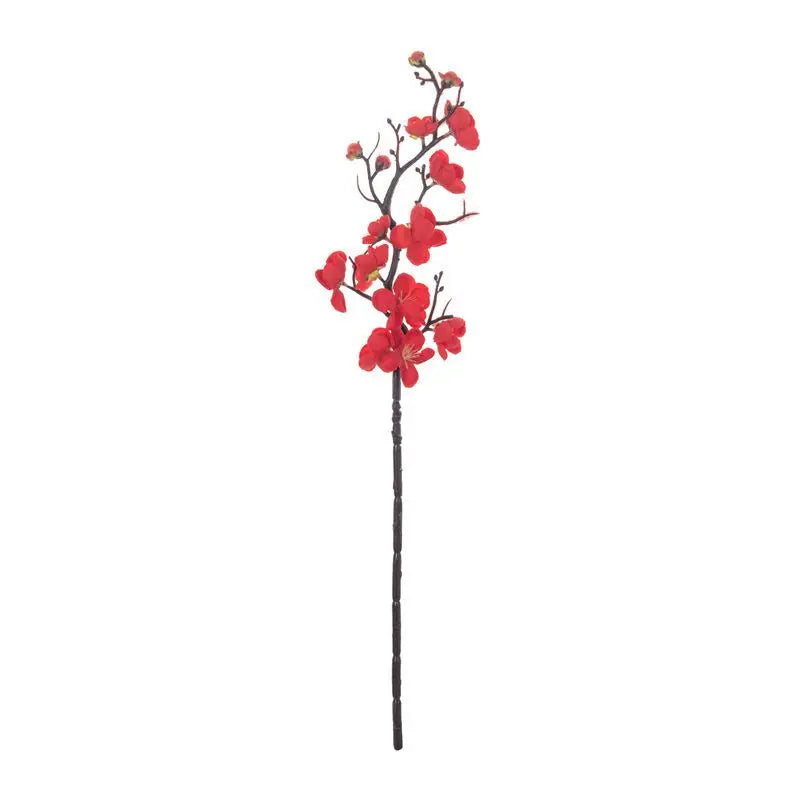 Artificial Silk Plum Blossom Branch – Spring Floral Décor Artificial Silk Branch Babs Red 1pc