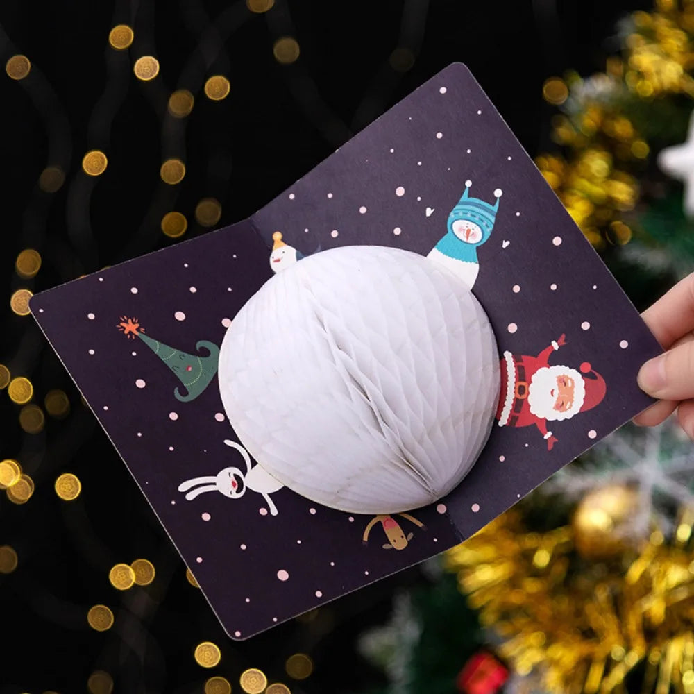 3D Pop-Up Christmas Cards with Envelopes & Sealing Stickers Holiday Greeting Cards Babs
