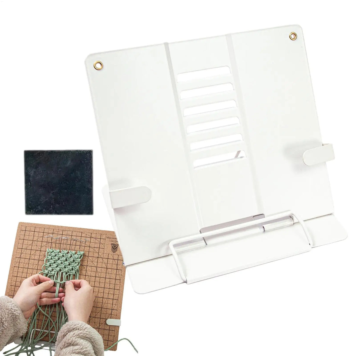 Adjustable Macrame Board Stand – Foldable Metal Desk Support Macrame Board Stand Babs