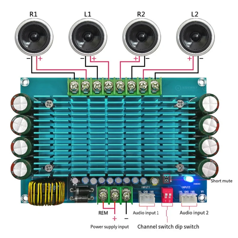 TDA7850 4×50W Car Amplifier Board – 4-Channel 12V Audio Module Car Amplifier Board Babs Default Title