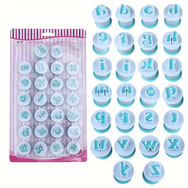 Alphabet Cookie Cutter Set – Letter Molds for Fondant & Biscuits Cookie Cutter Set Babs Lowercase