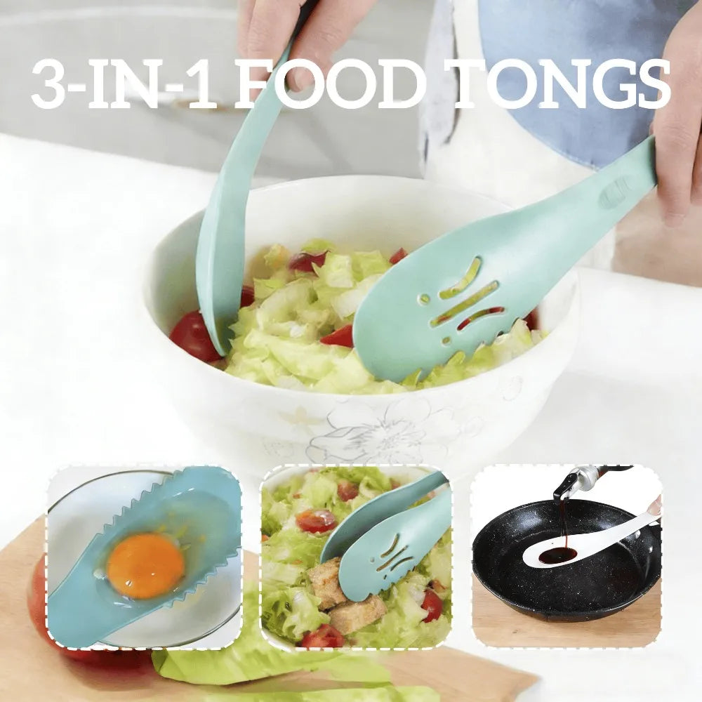 3-in-1 Detachable Food Tongs | Heat Resistant Kitchen Clip Kitchen Food Tongs Babs