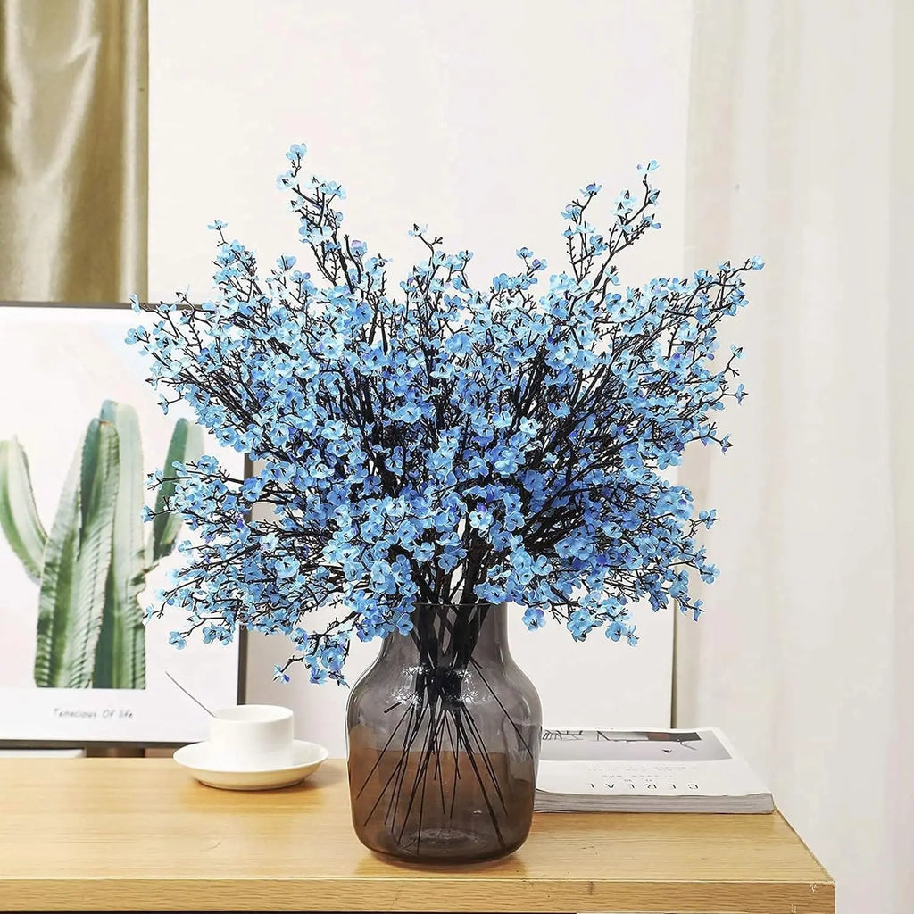TTCY 3/6Pcs Artificial Silk Flowers for Wedding & Home Decor Artificial Flower Bouquet Babs