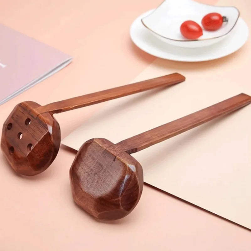 Japanese Long Handle Wooden Soup Spoon & Slotted Spoon Wooden Kitchen Spoon Babs