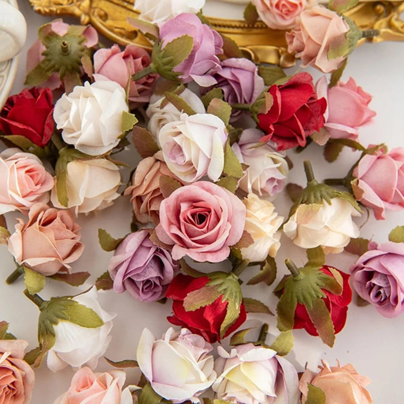 Artificial Silk Rose Flower Heads for Wedding & Home Décor Artificial Silk Flowers Babs