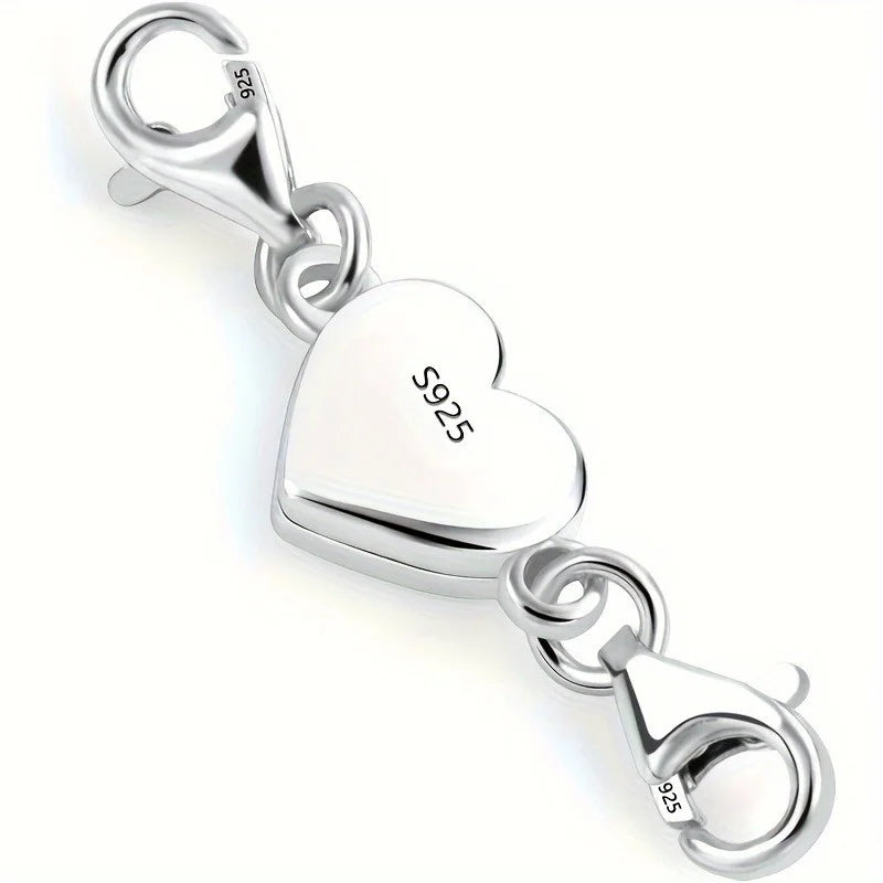 Heart Magnetic Necklace Clasp – Lobster Jewelry Connector Jewelry Clasp Connector Babs