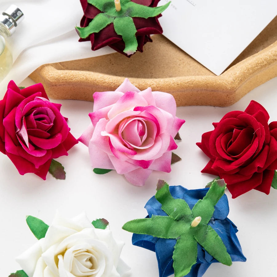 10Pcs Silk Rolled Roses – Artificial Flowers for Wedding & Decor Artificial Flowers Babs