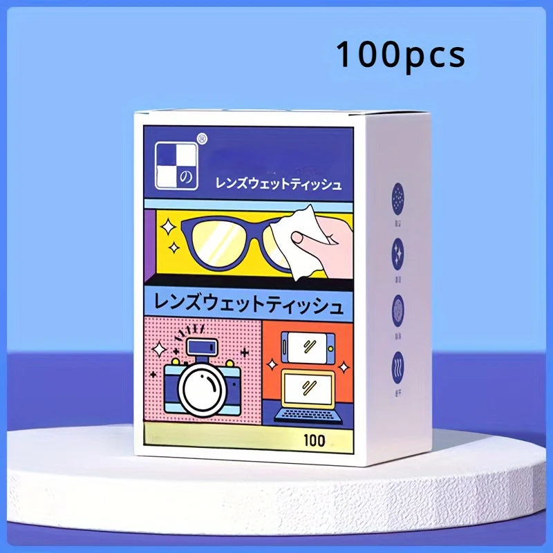 100-Pack Disposable Anti-Fog Lens Wipes – Glasses & Screens Lens Cleaning Wipes Babs