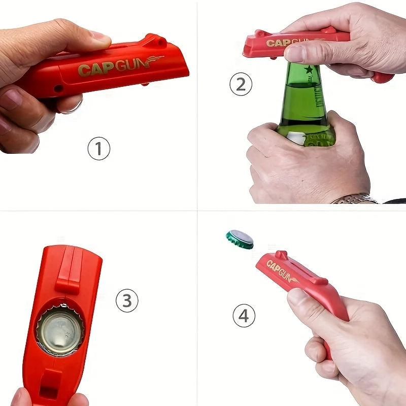 Funny Cap Gun Bottle Opener – Bar, Party & Gift Novelty Bottle Opener Babs