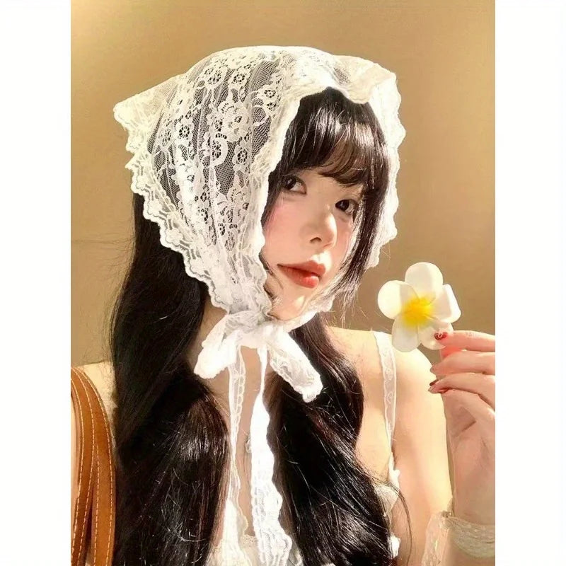 Lace Mesh Hair Scarf & Waistband for Women | All Seasons Lace Hair Accessory Babs